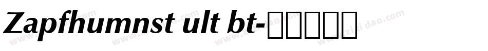 Zapfhumnst ult bt字体转换